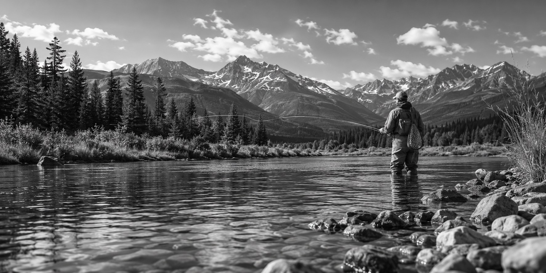 Fly fishing a Montana river